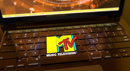 Photo for MTV, Music Television, Social Media Concept, Online communication applications. 3D Visual Design - Royalty Free Image