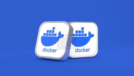 Photo for Docker,  is a computer program that provides virtualization at the operating system level. - Royalty Free Image