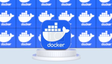 Foto de Docker, es un programa informático que proporciona virtualización a nivel del sistema operativo. - Imagen libre de derechos
