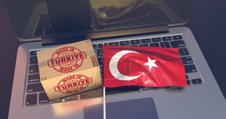 Téléchargez les photos : Made in turkiye, E-Commerce Visual Design, Social Media Images. rendu 3D - en image libre de droit