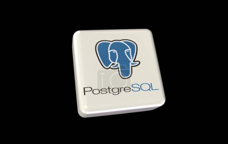 Téléchargez les photos : Postgresql - Postgresql est une base de données open source avancée alimentée par SQL. - en image libre de droit