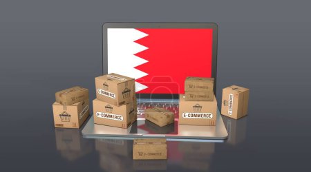 Téléchargez les photos : Bahreïn, Royaume de Bahreïn, E-Commerce Visual Design, Social Media Images. rendu 3D. - en image libre de droit