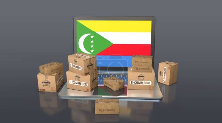Comoras, Unión de las Comoras, E-Commerce Visual Design, Social Media Images. Renderizado 3D.
