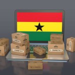 Ghana, Republic of Ghana, E-Commerce Visual Design, Social Media Images. 3D rendering.