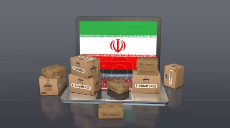 Photo for Iran, Iranian, Islamic Republic of Iran, E-Commerce Visual Design, Social Media Images. 3D rendering. - Royalty Free Image