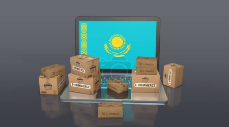 Téléchargez les photos : Kazakhstan, République du Kazakhstan, E-Commerce Visual Design, Social Media Images. rendu 3D. - en image libre de droit