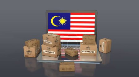 Téléchargez les photos : Malaysia, Malaysia Parliamentary Monarchy, E-Commerce Visual Design, Social Media Images. rendu 3D. - en image libre de droit