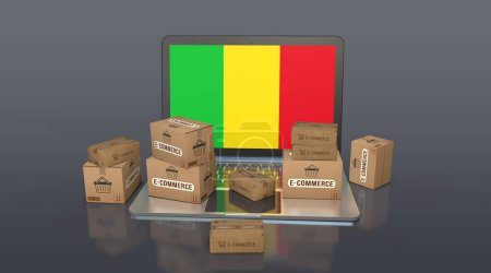 Mali, Republic of Mali, E-Commerce Visual Design, Social Media Images. 3D rendering.