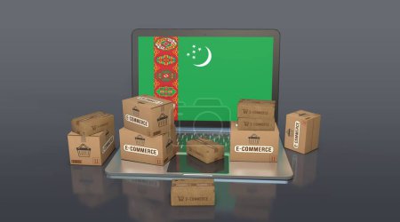 Téléchargez les photos : Urkmenistan, République du Turkménistan, E-Commerce Visual Design, Social Media Images. rendu 3D. - en image libre de droit