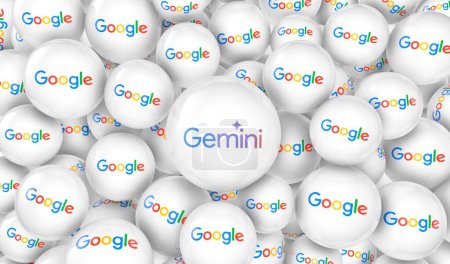 Téléchargez les photos : Google Gemini, Google Services - Présentation visuelle 3D. - en image libre de droit