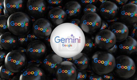 Photo for Google Gemini, Artificial Intelligence - Google Services (3D Visual Presentation) - Royalty Free Image
