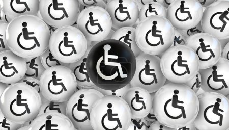 Disabled, Disability Signs, Icons are Visual Presentation - Visual Design.
