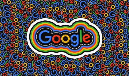 Photo for Google, Google Logo Visual Presentation - Social Media Background. - Royalty Free Image