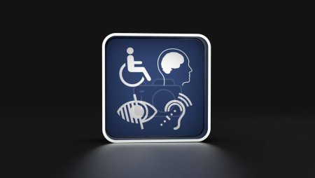 Handicapés, Signes de handicap, Icônes sont présentation visuelle.