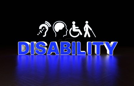 Foto de Discapacitados, signos de discapacidad, iconos son presentación visual. - Imagen libre de derechos