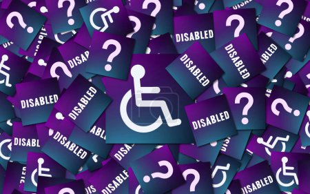 Discapacitados, signos de discapacidad, iconos son presentación visual.