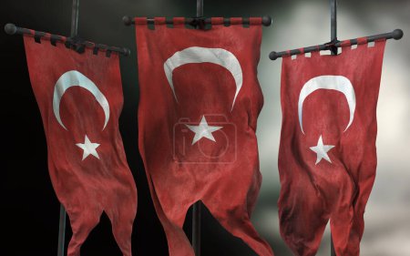 Drapeau turc, Drapeau turc, République de Trkiye - Istanbul, Trkiye