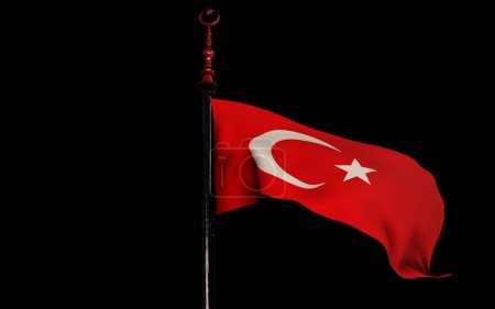 Foto de Bandera de Turquía, Bandera de Turquía, República de Trkiye - Estambul, Trkiye - Imagen libre de derechos