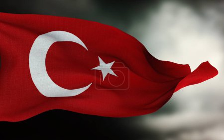 Bandera de Turquía, Bandera de Turquía, República de Trkiye - Estambul, Trkiye