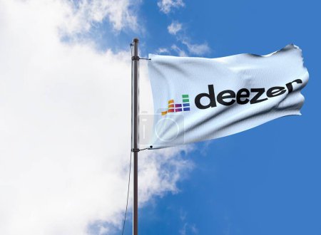 Photo for Deezer, Logos Visual Presentation - Background Design - Royalty Free Image