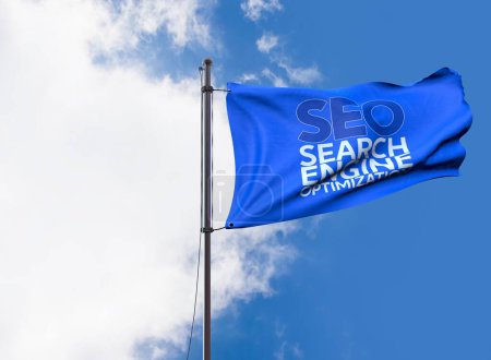 SEO Flag, Search Engine Optimization, SEO Visual Presentation.