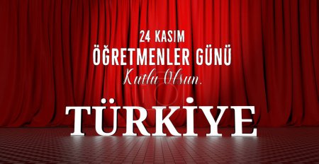 Foto de Bandera de Turquía, 24 de noviembre, Día del Maestro - Turk Bayragi. - Imagen libre de derechos