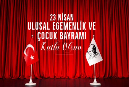 Drapeau turc, Turquie - Traduction : 23 avril Fête des enfants, Drapeau turc