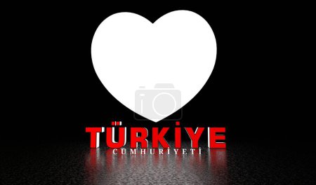 Turkiye 3D Text, Red Theater Curtain and Turkiye