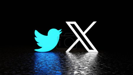 Foto de X, Red Social, Diseño de Logo Visual - X Corp.Technology Company. - Imagen libre de derechos