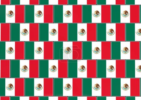 Mexikanische Flagge, Mexikanische Flagge visuelle Präsentation.