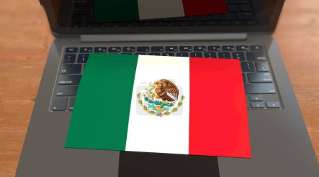 Mexikanische Flagge, Mexikanische Flagge visuelle Präsentation.