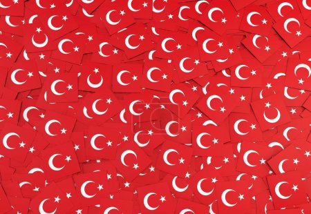 Bandera turca, ondeando bandera turca, República de Trkiye - 25 de marzo de 2024, Estambul - Trkiye (3D Render)