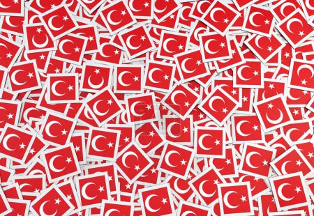 Türkische Flagge, wehende türkische Flagge, Republik Trkiye - 25. März 2024, Istanbul - Trkiye (3D Render)