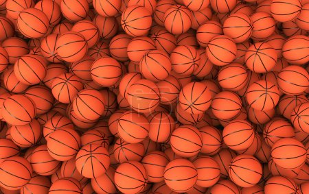 Balle de basket-ball, Conception visuelle 3D de basket-ball.
