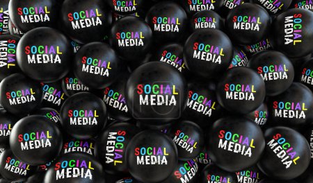 Soziale Medien, Social Media Logos Visuelle Präsentation - Hintergrundgestaltung