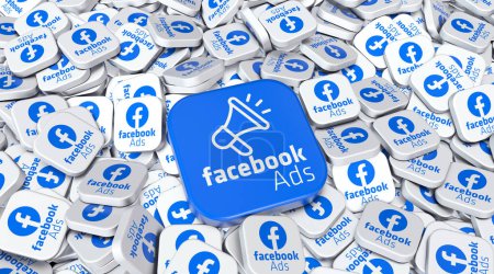 Téléchargez les photos : Publicité Facebook, Logos des médias sociaux Présentation visuelle - Facebook Background Design - en image libre de droit