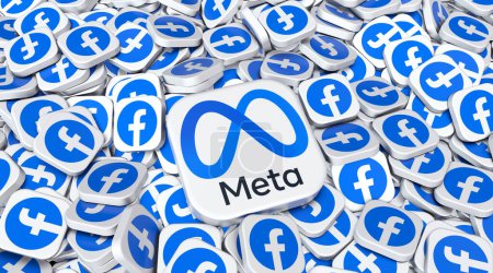 Téléchargez les photos : Facebook et meta, Logos des médias sociaux Présentation visuelle - Facebook Background Design - en image libre de droit