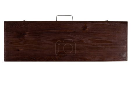 Foto de Wooden suicase or toolbox  isolated on white background - Imagen libre de derechos