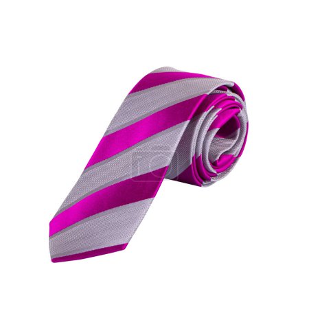 Photo for Rolled up neck tie isolated on white background - Royalty Free Image