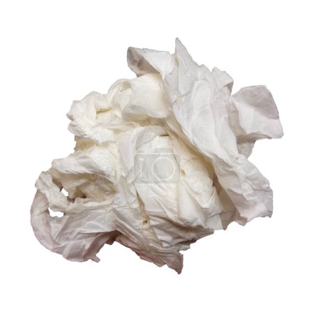 Téléchargez les photos : Wet tissues after cleaning isolate on white background. - en image libre de droit