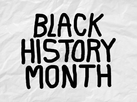 Photo for Handwritten Black History Month lettering on a abstract background - Royalty Free Image