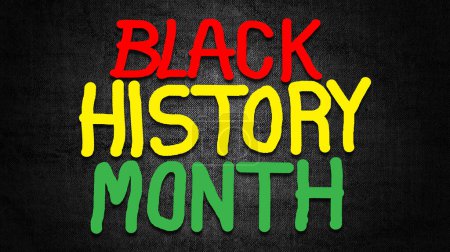 Photo for Handwritten Black History Month lettering on a abstract background - Royalty Free Image