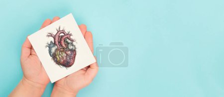 Photo for Heart attack, Myocarditis disease, inflammation of the muscle, thrombosis after vaccine, human organ - Royalty Free Image