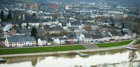 Ancienne ville romaine de Trèves, Vallée de la Moselle en Allemagne, vue sur la Moselle, Zurlauben, paysage en rhénanie palatine 