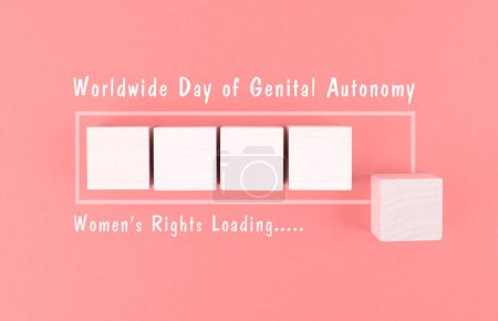Journée mondiale de l'autonomie génitale, chargement des droits des femmes et des filles, contre les mutilations génitales féminines