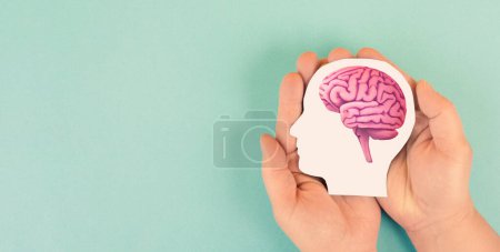 Holding a brain in the hands, Parkinson disease, Alzheimer awardness, mental disorder dementia, psychology problems, adhd, cerebral vein thrombosis