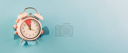 Photo for Alarm clock, time is running out, reminder and planning, finish a deadline, timetable and stress, countdown - Royalty Free Image