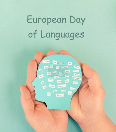 Europäische Sprachen, Hallo in verschiedenen Sprachen in Europa, Konzept der mehrsprachigen Wirtschaft und Gemeinschaft, Mehrsprachigkeit in der EU