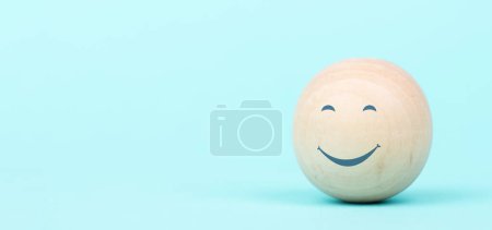 Happy smiling face, love and emotion, mental health concept, positive thinking mind and attitude, support and self esteem
