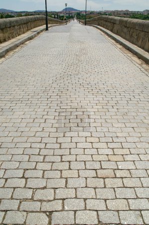 Foto de Mérida (España). Pavimento del puente romano de Mérida. - Imagen libre de derechos